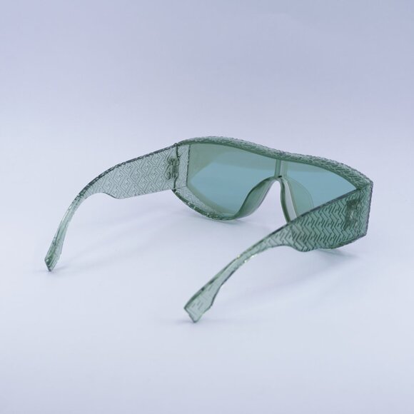 Fendi FE40128I 93Q Sunglasses Green Shield Frame, Green Lenses - Picture 4 of 10